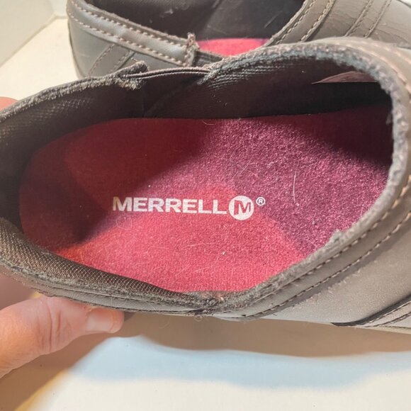 Merrell Brown Slip-On Leather Comfort Shoes Womens 8 - Picture 6 of 12
